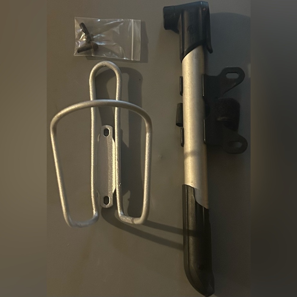Bicycle tire Hand Pump & Drink Holder with Mounts